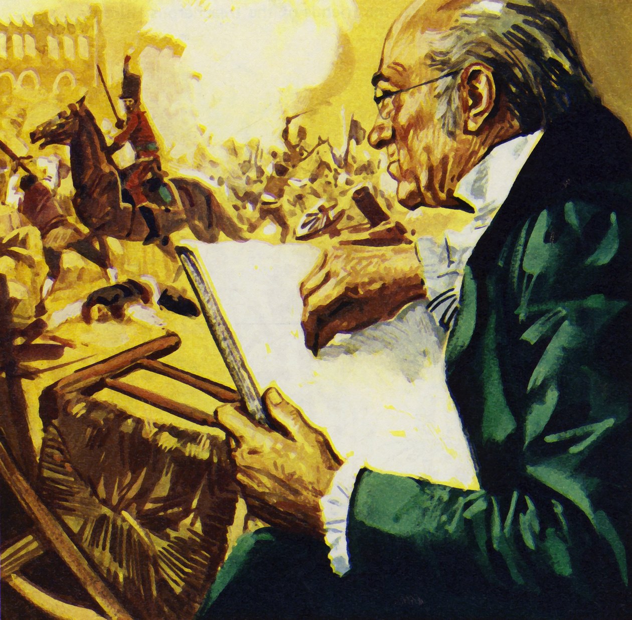 Nel 1808, il popolo di Madrid si sollevò contro i francesi e Goya ne registrò la lotta (litografia a colori) da Luis Arcas Brauner