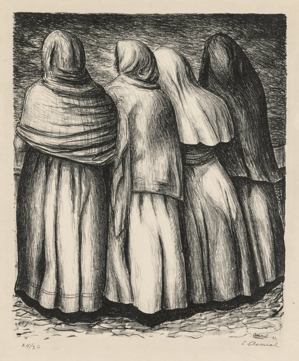 Donne di profilo da Luis Arenal