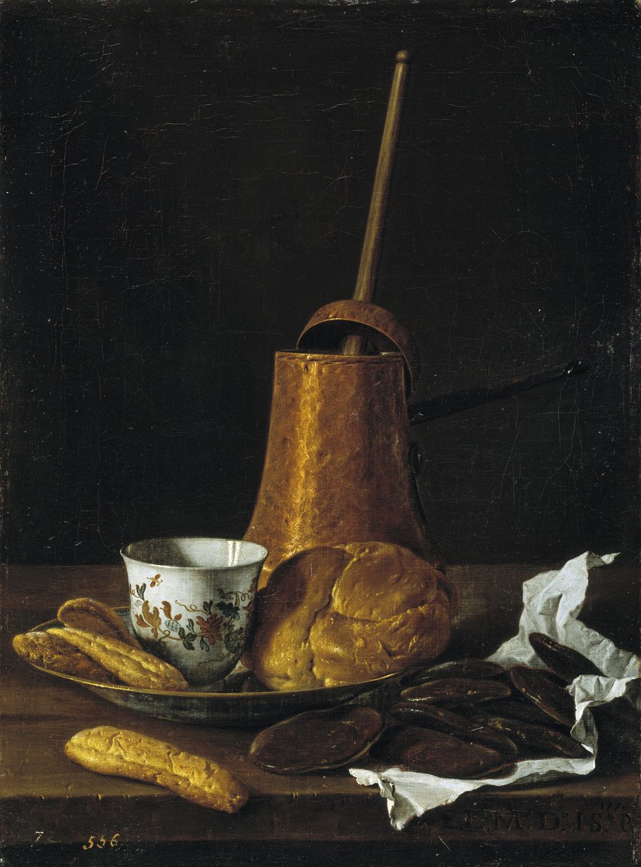 Natura morta con cioccolato e pasticcini, 1770 da Luis Egidio Melendez