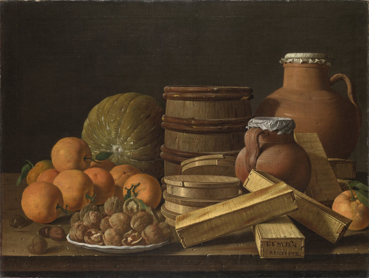 Natura Morta con Arance e Noci, 1772 da Luis Egidio Melendez