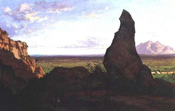 Paesaggio con una roccia prominente da Luis Rigalt