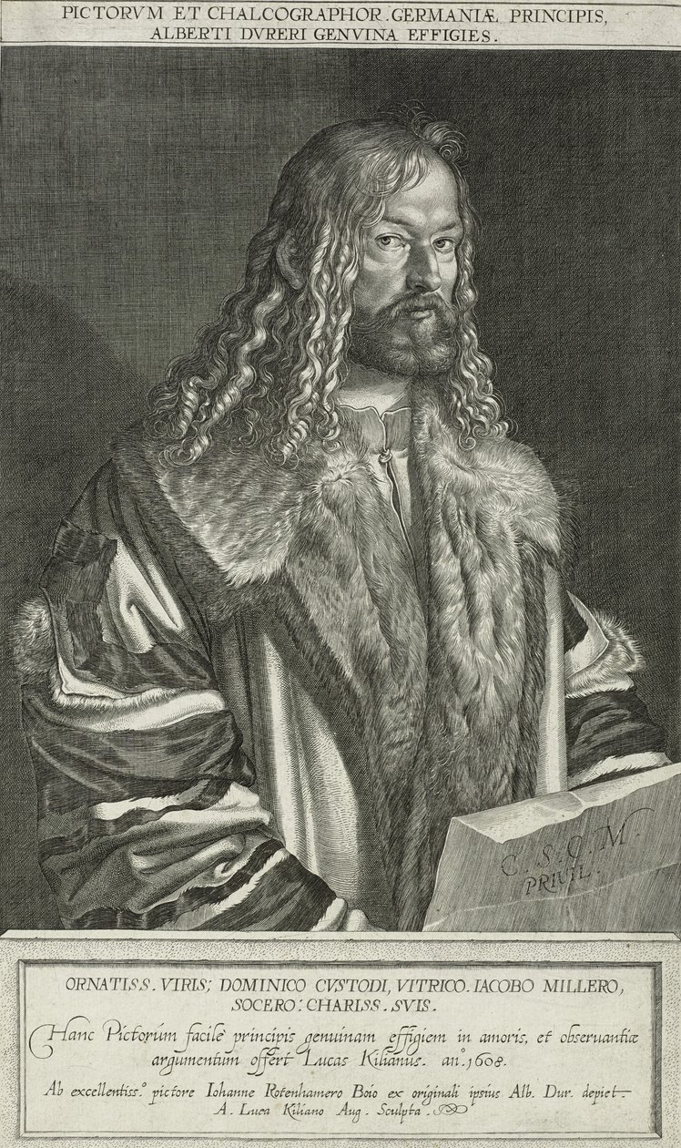 Ritratto di Albrecht Dürer da Lukas Kilian
