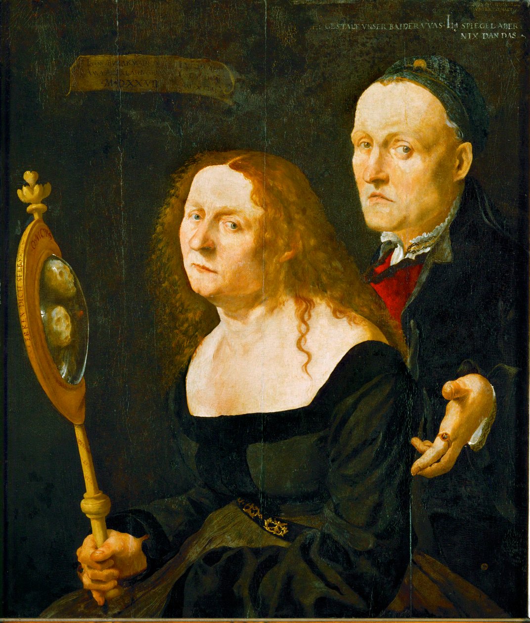 Il pittore Hans Burgkmair e sua moglie Anna ... (legno di tiglio) da Lukas Furtenagel