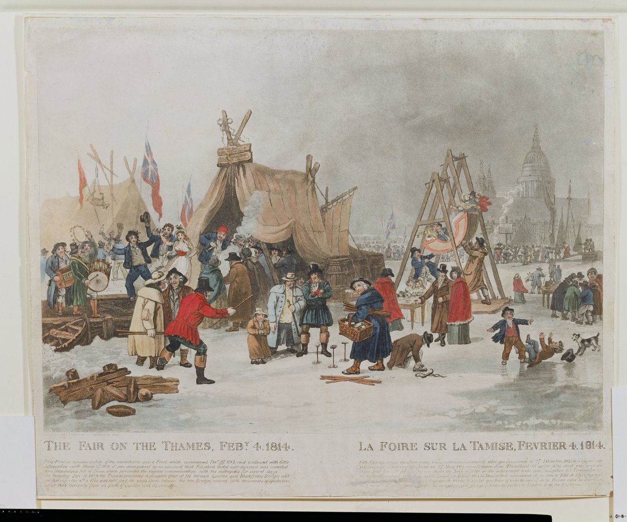La Fiera sul Tamigi, 4 febbraio 1814, inciso da Reeve da Luke Clennell