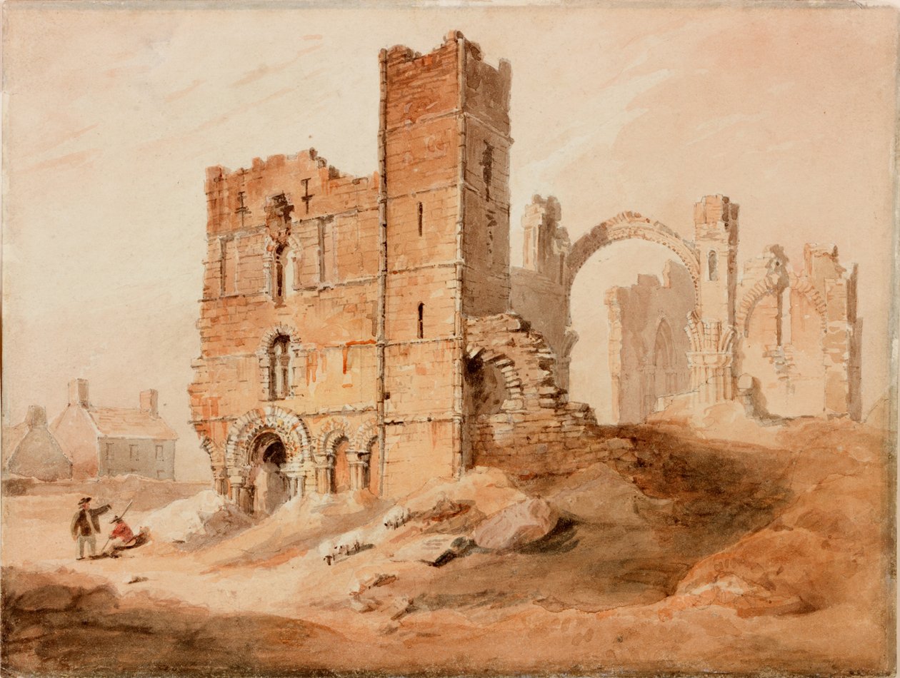 Abbazia di Lindisfarne - Facciata ovest da Luke Clennell