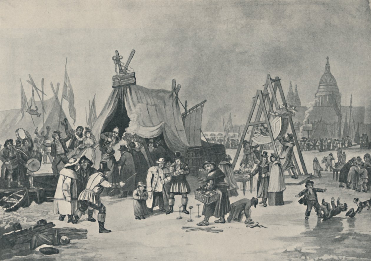 La fiera sul Tamigi ghiacciato, 1814, 1920 da Luke Clennell