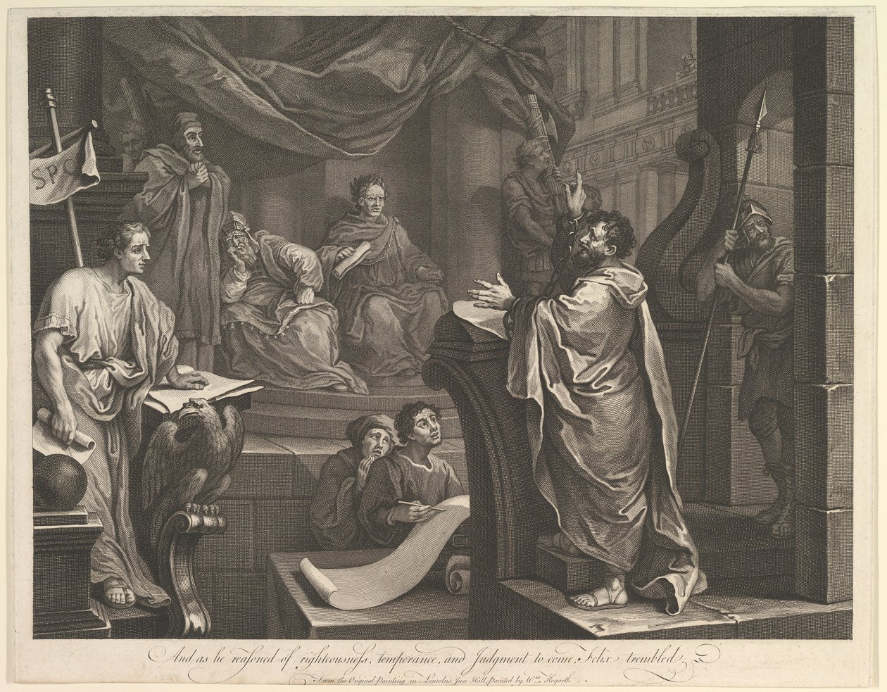 Paolo davanti a Felice, 5 febbraio 1752 da Luke Sullivan