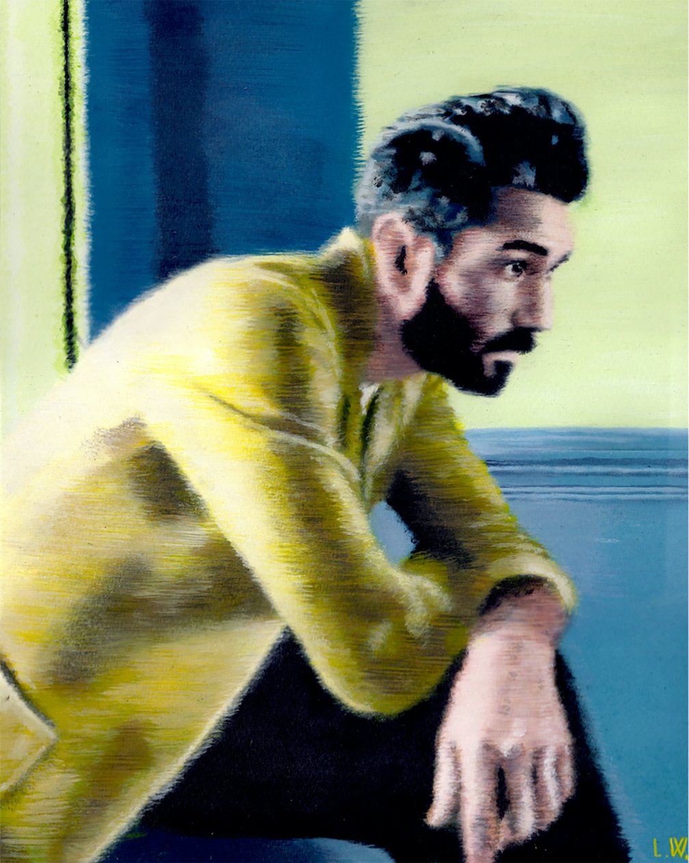Uno stile, ma la grazia, c.2013 (pittura acrilica su carta) da Luke Waller