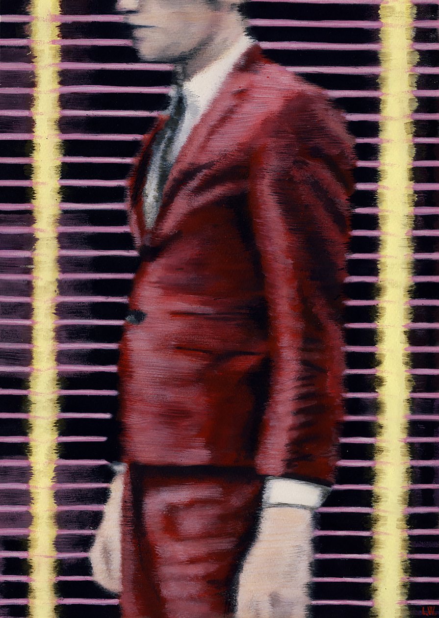 Gallo a banderuola, 2013 circa (pittura acrilica su carta) da Luke Waller