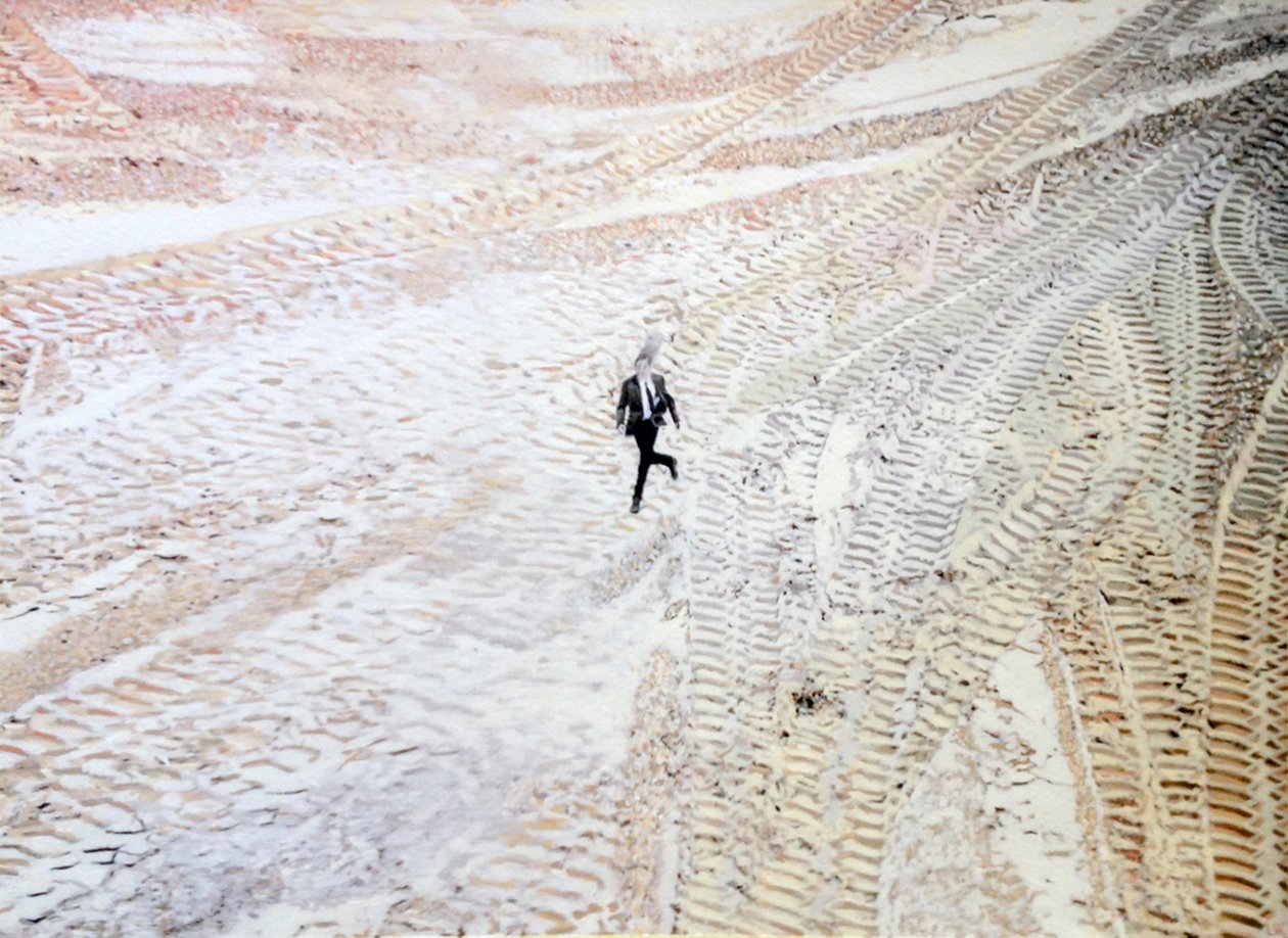 Impiccagione su San Cristoforo, 2013 circa (pittura acrilica su carta) da Luke Waller