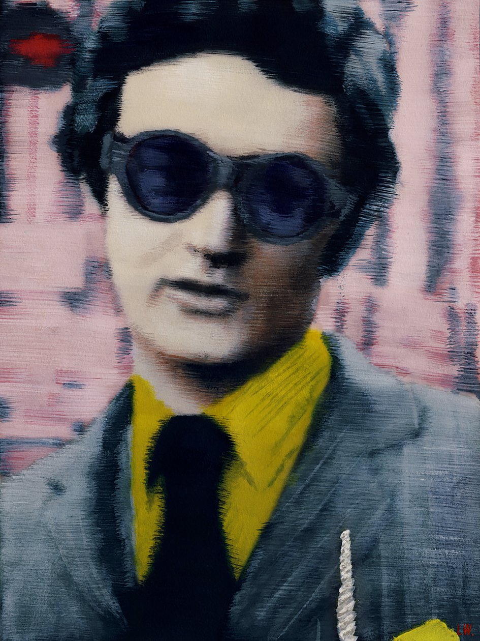 Nathan, 2012 circa (pittura acrilica su carta) da Luke Waller