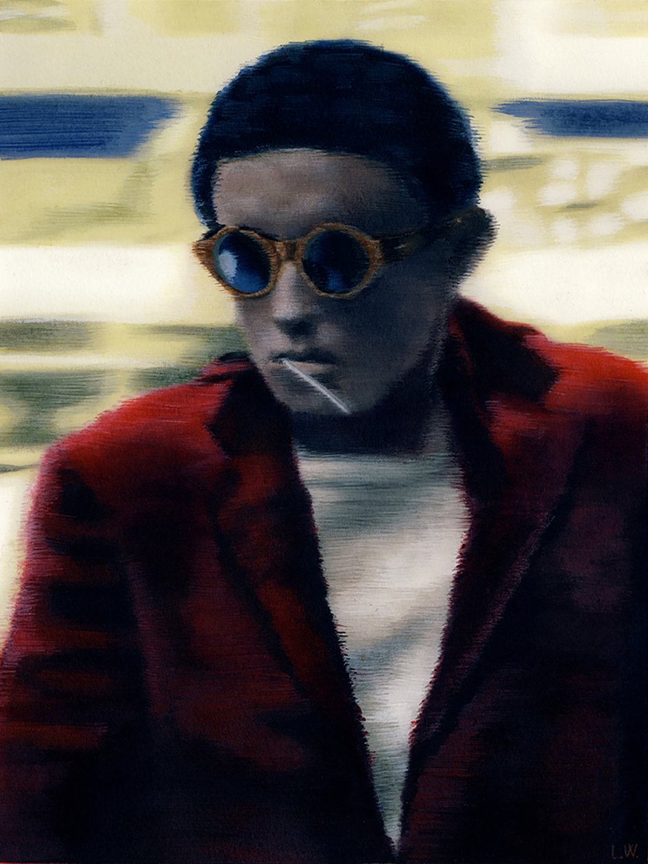 Solomon, 2012 circa (pittura acrilica su carta) da Luke Waller