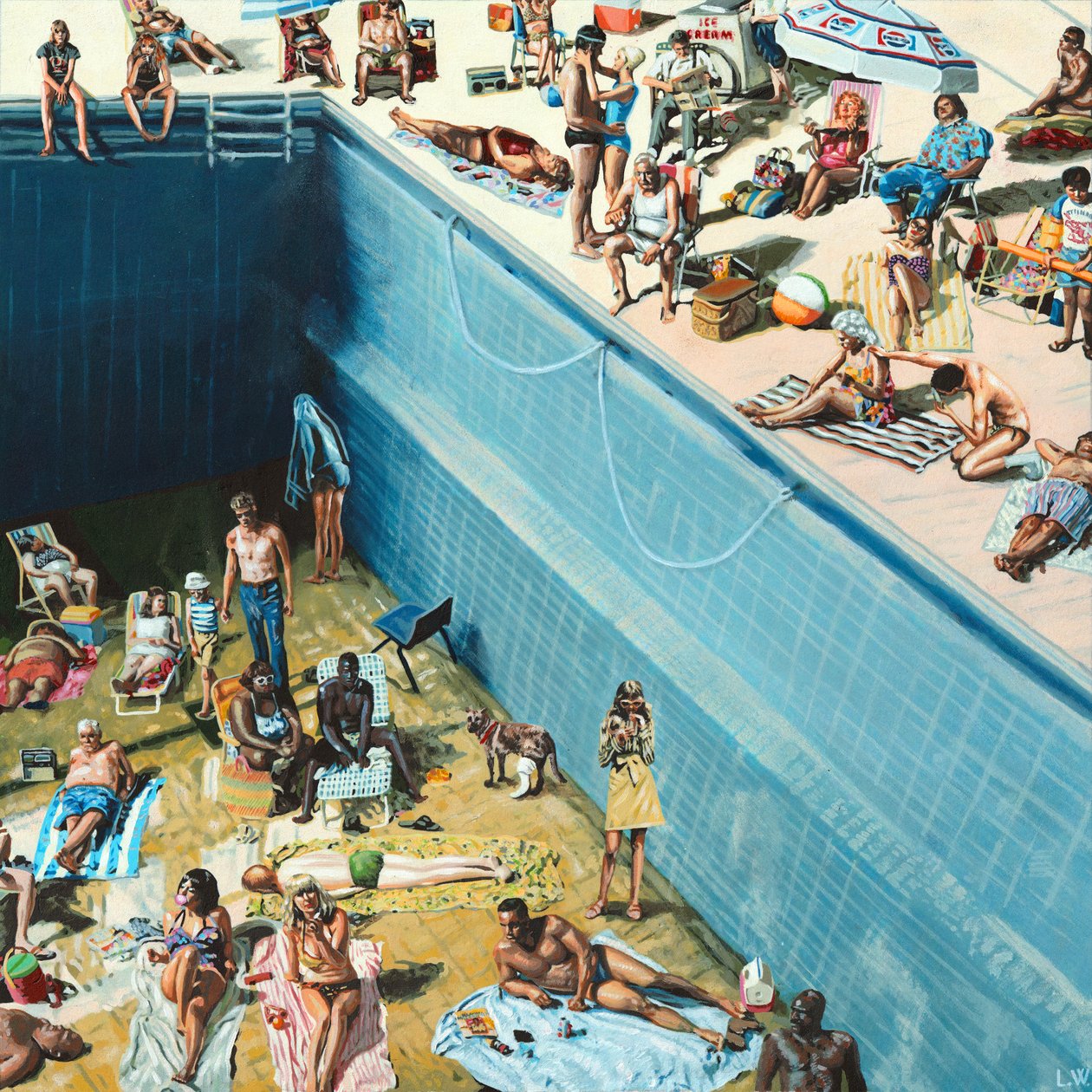 La perdita, 2020 circa (pittura acrilica su carta) da Luke Waller