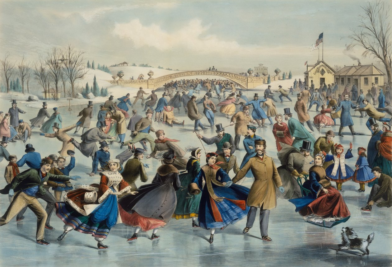 Central Park, inverno - Lo stagno di pattinaggio da Lyman Wetmore Atwater