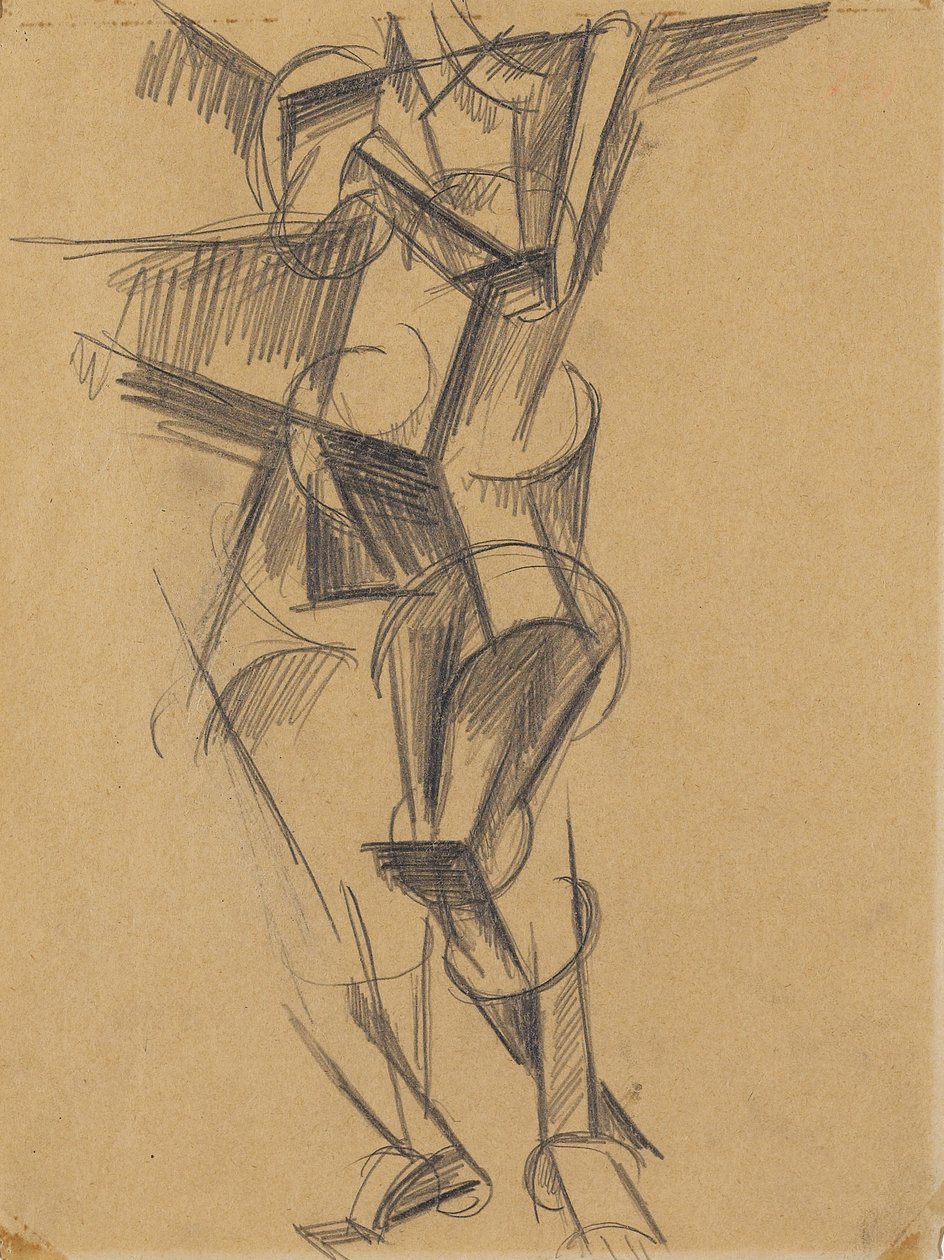 Uomo cubista (Figura in piedi), 1915 da Lyubov Sergeevna Popova