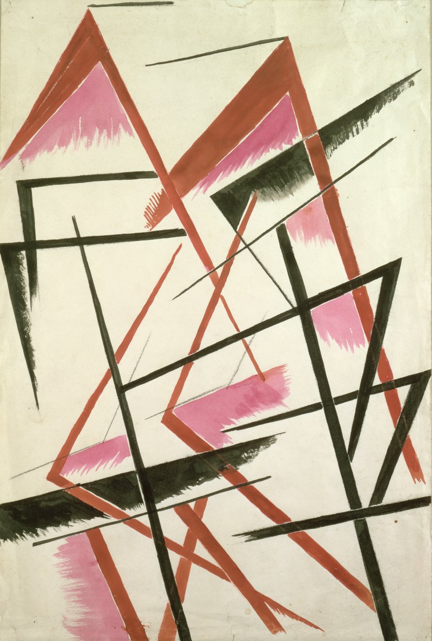 Costruzione lineare, c.1921 da Lyubov Sergeevna Popova