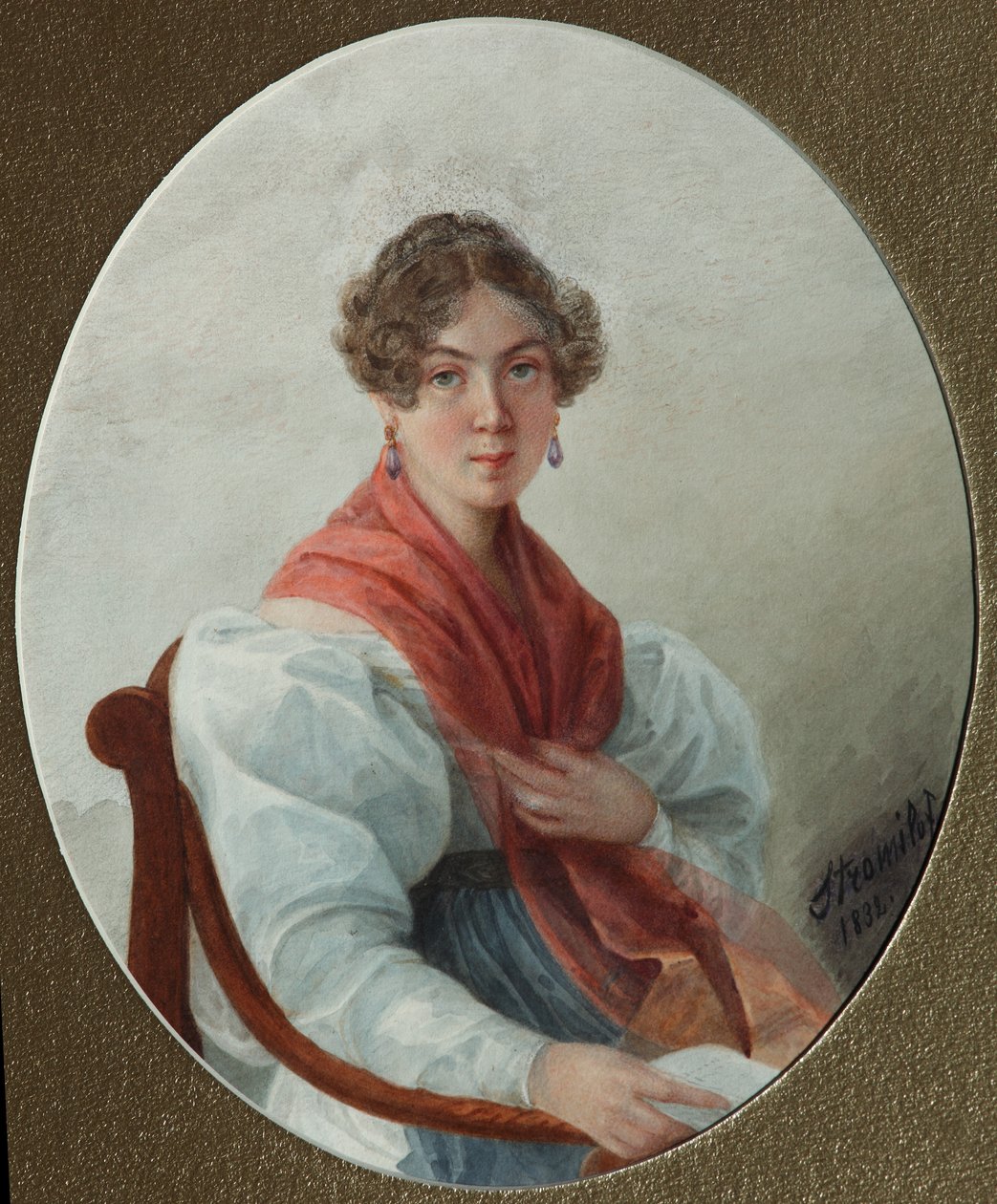Ritratto di N.A. Vasilyeva, 1835 da Lyubov Stepanovna Borozdna Stromilova