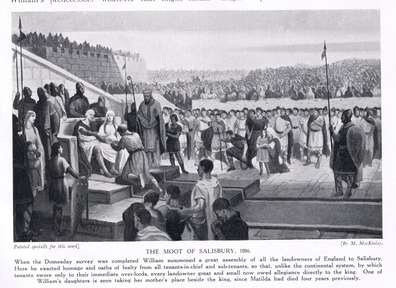 Il Moot a Salisbury AD1086 da M. Mackinlay