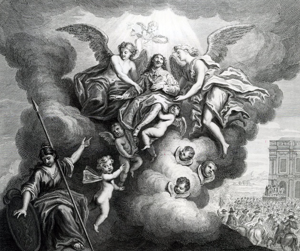 Apoteosi di Carlo I, incisa da B.Baren da M Vanderbank