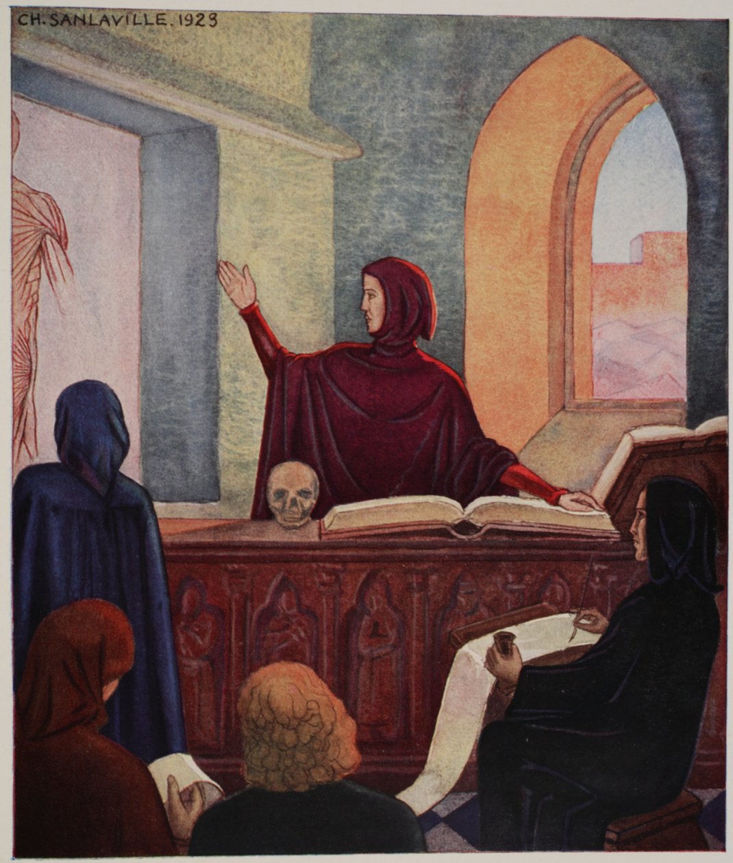 Henri de Mondeville insegna anatomia, Università di Montpellier da M. Charles Sanlaville