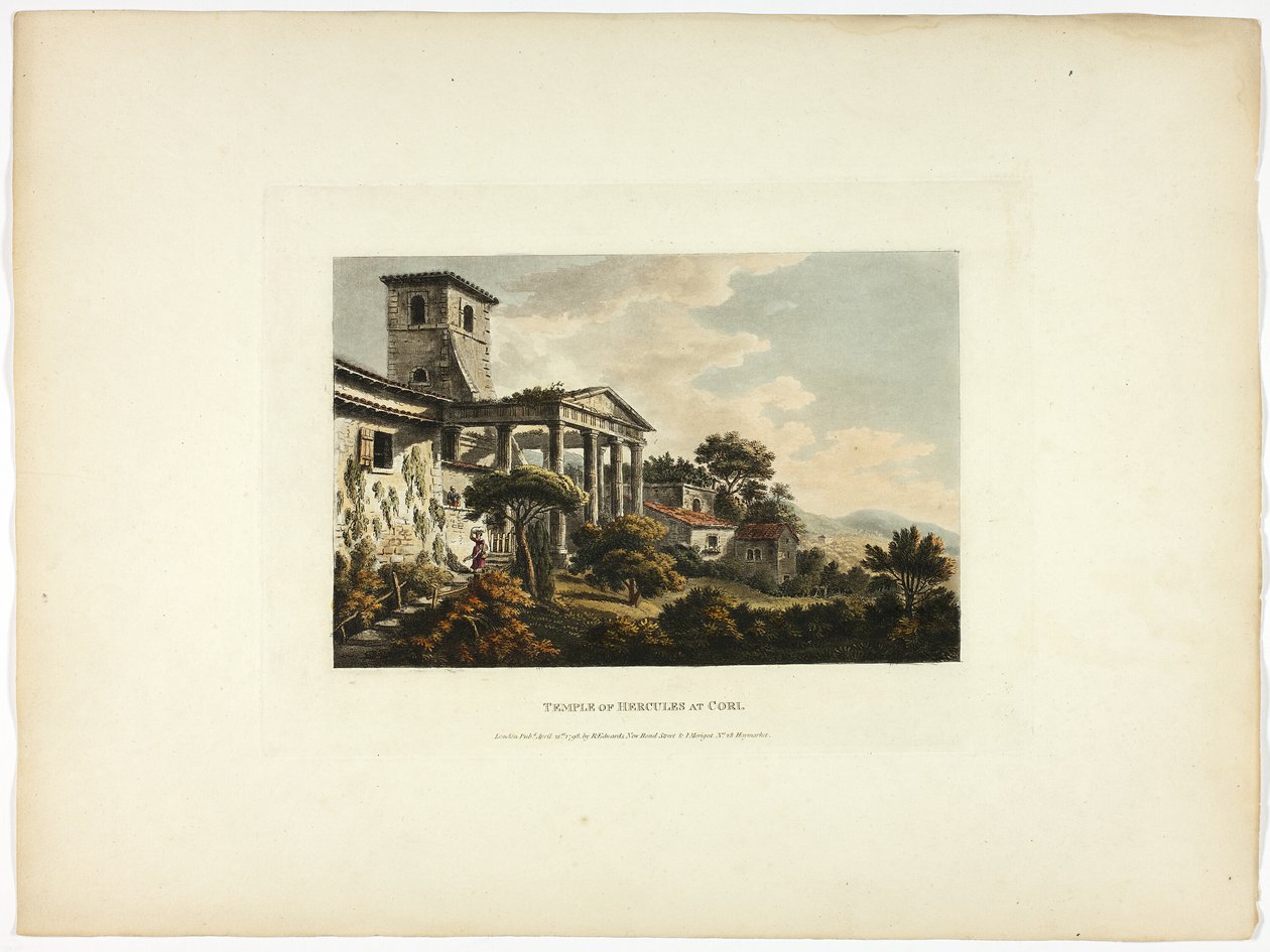 Tempio di Ercole a Cori, tavola trentadue delle Rovine di Roma da M. Dubourg