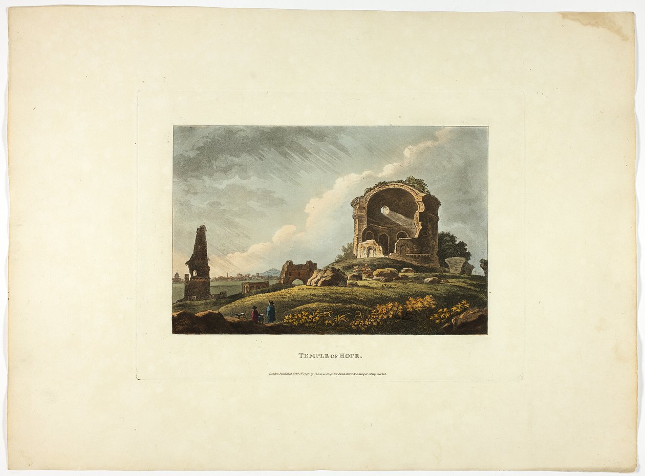 Tempio della Speranza, tavola ventiquattro delle Rovine di Roma da M. Dubourg
