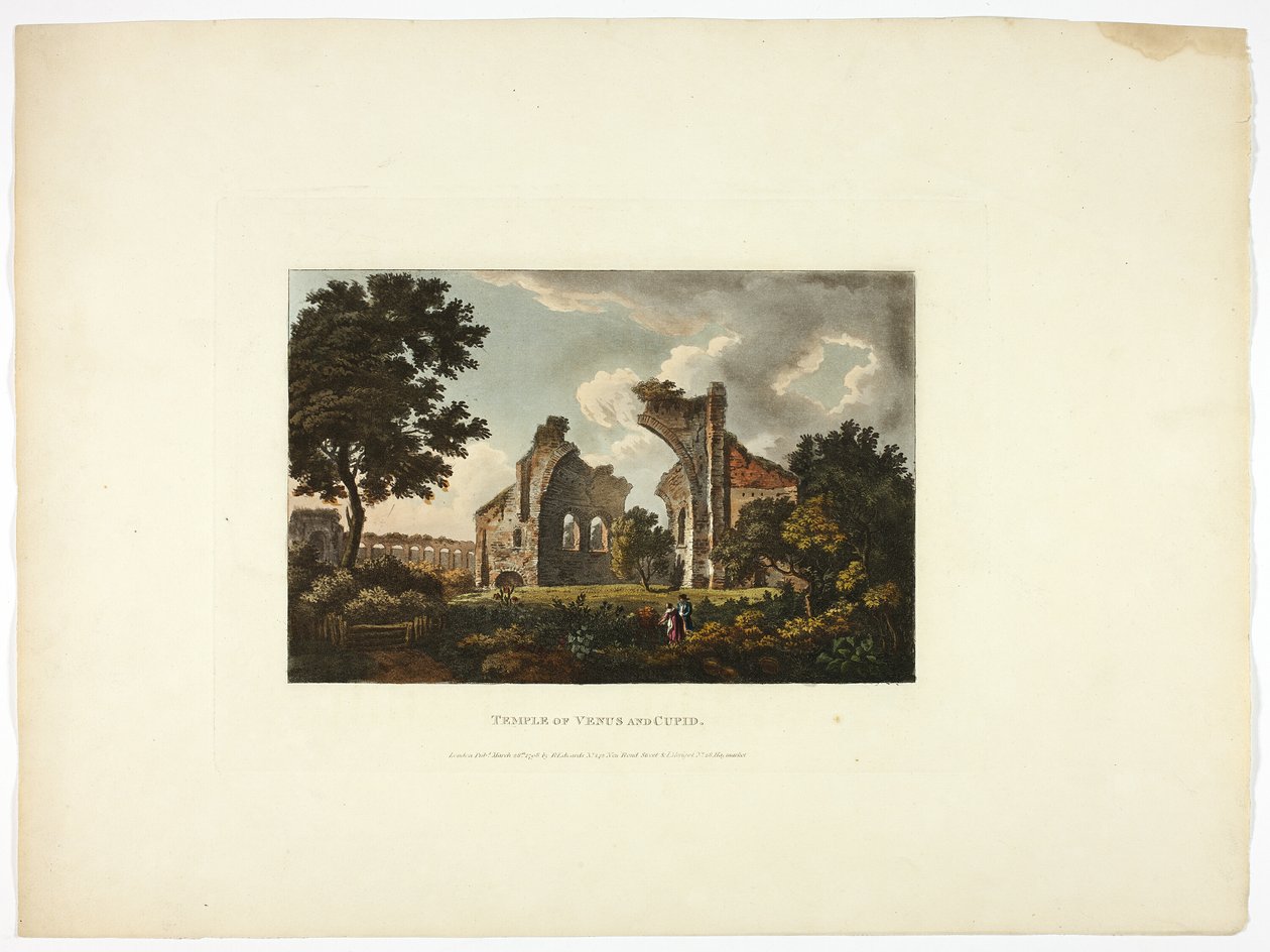 Tempio di Venere e Cupido, lastra dodici dalle Rovine di Roma da M. Dubourg