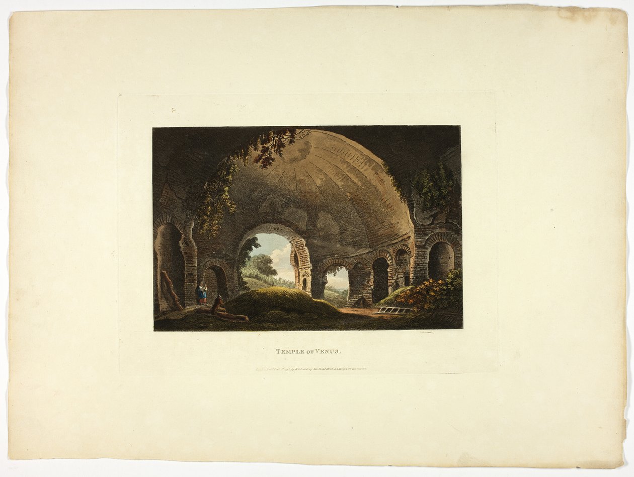 Tempio di Venere, lastra trentotto dalle Rovine di Roma da M. Dubourg