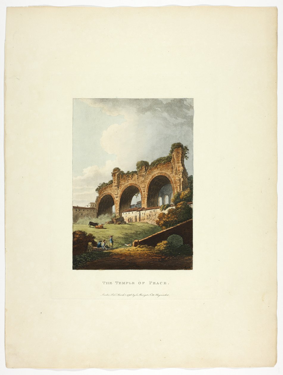 Il Tempio della Pace, tavola nove dalle rovine di Roma da M. Dubourg