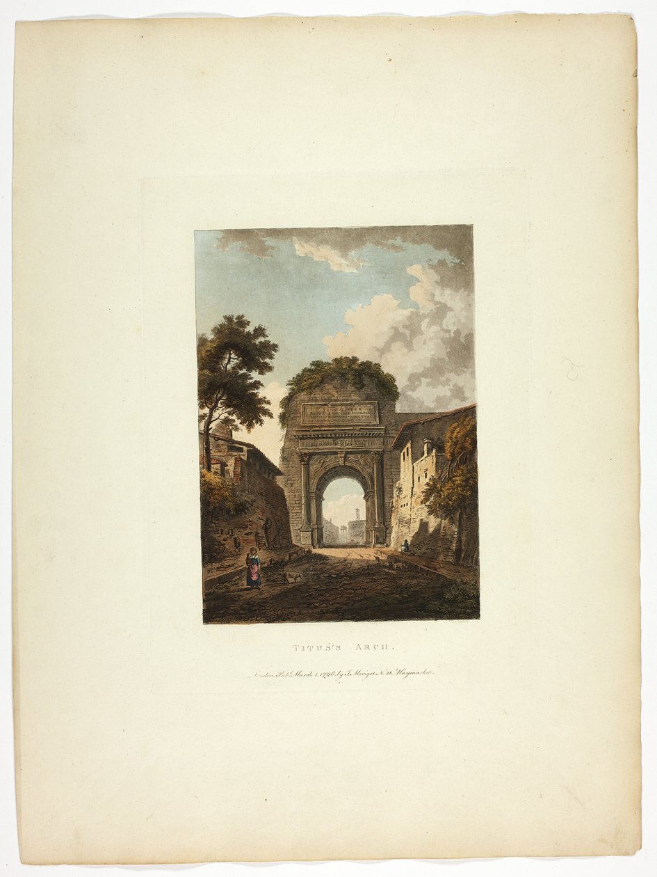 Arco di Tito, lastra dieci dalle Rovine di Roma da M. Dubourg