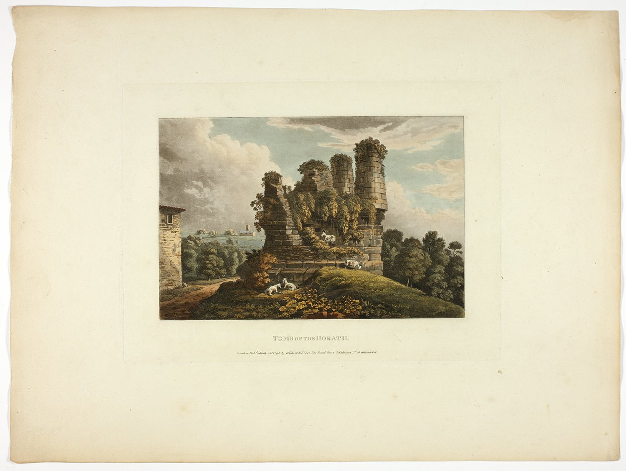 Tomba di Horath, sesta lastra delle Rovine di Roma da M. Dubourg
