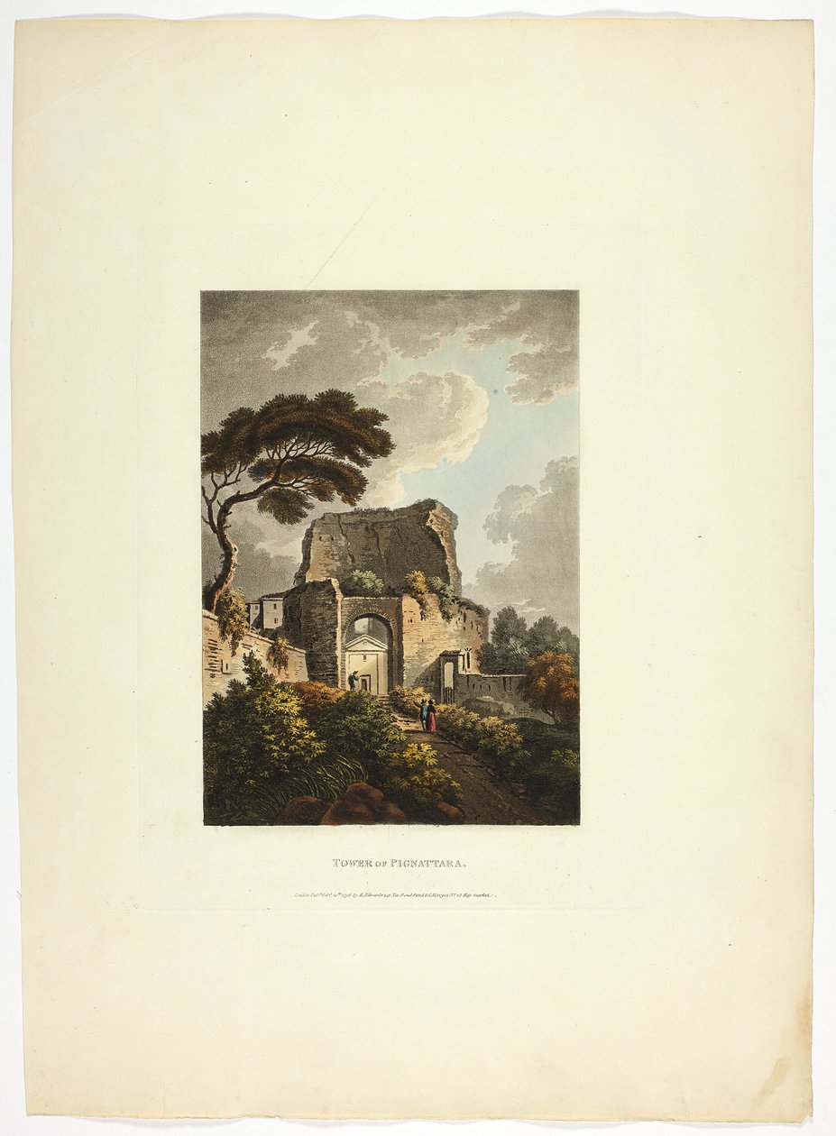Torre della Pignattara, lastra ventidue delle Rovine di Roma da M. Dubourg