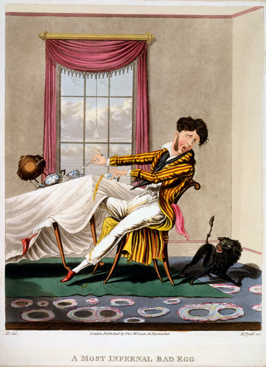 Un Uovo Maledettamente Cattivo, stampa realizzata da H Pyall, 1827 da M. Egerton