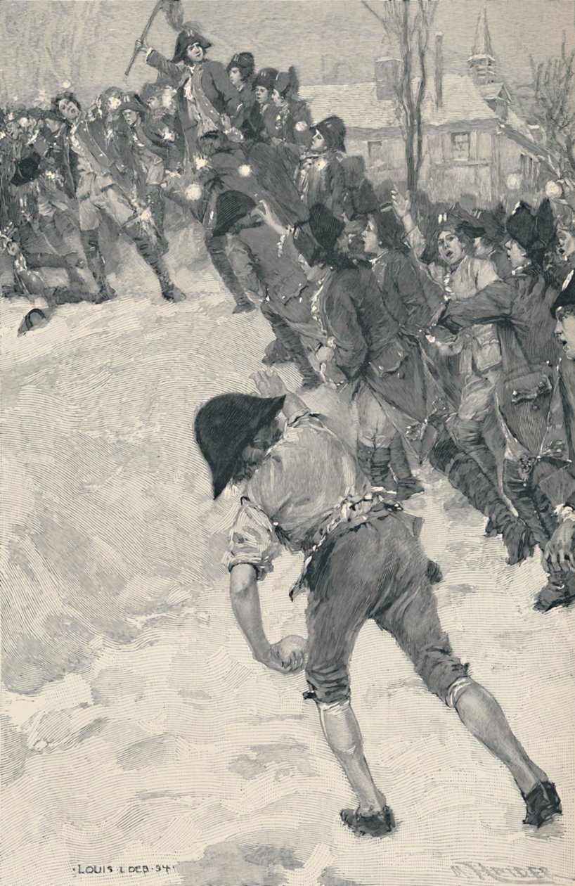 Bonaparte che attacca i forti di neve alla scuola di Brienne, 1896 da M. Haider