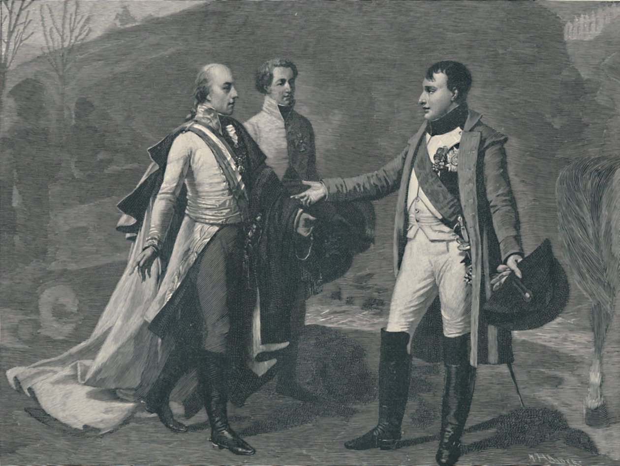 Incontro di Napoleone e Francesco I dopo Austerlitz da M. Haider