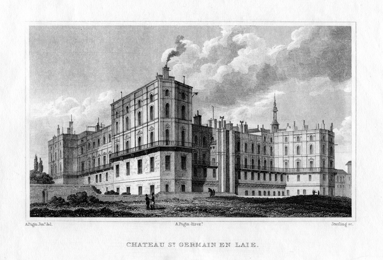 Chateau de Saint Germain en Laye, Parigi, c1830 da M. J. Starling