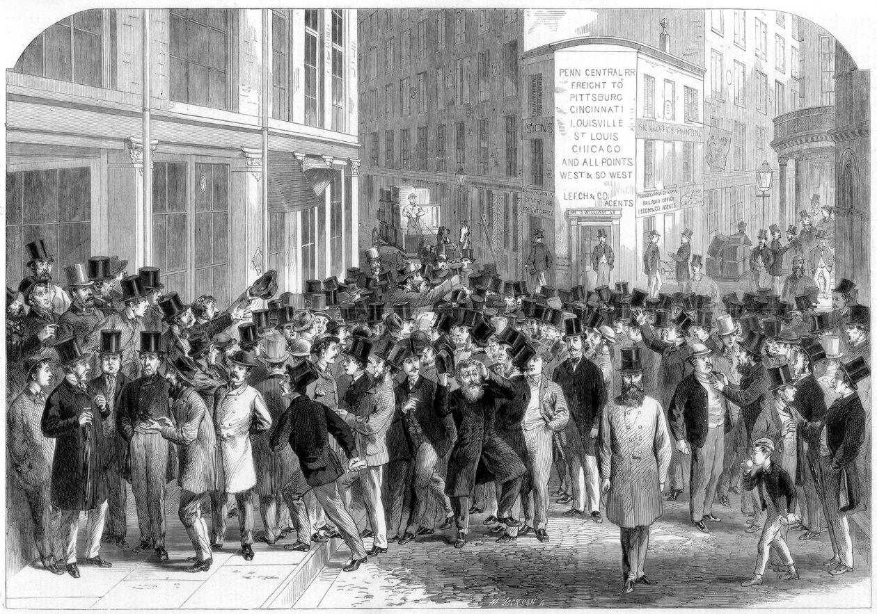 Brokers di strada a New York, 1864 da M. Jackson