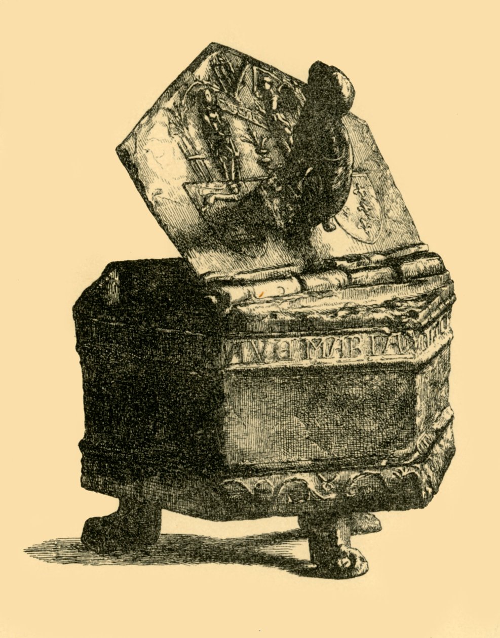 Contenitore di Peltro, c1300, 1881 da M Sullivan