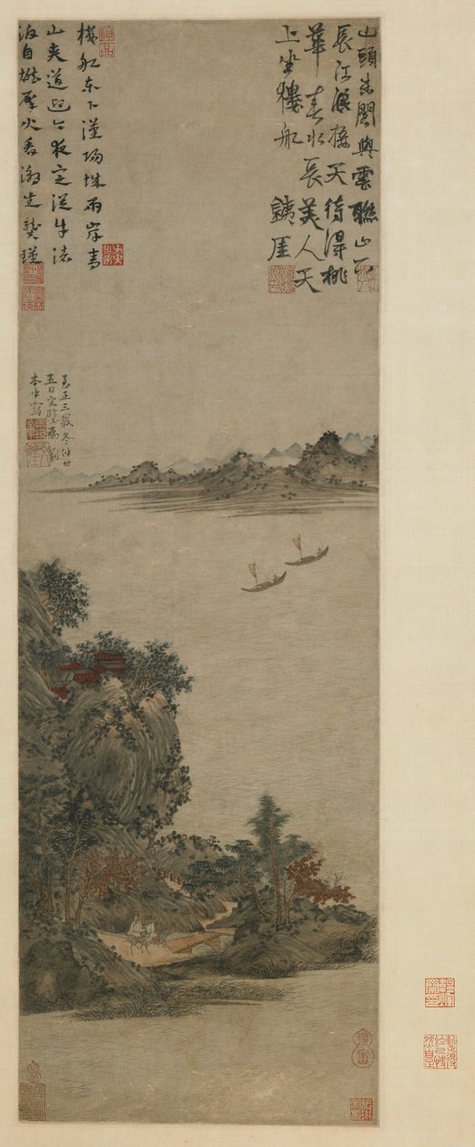 Paesaggio primaverile, dinastia Yuan a Ming, 1343, o successivo da Ma Wan