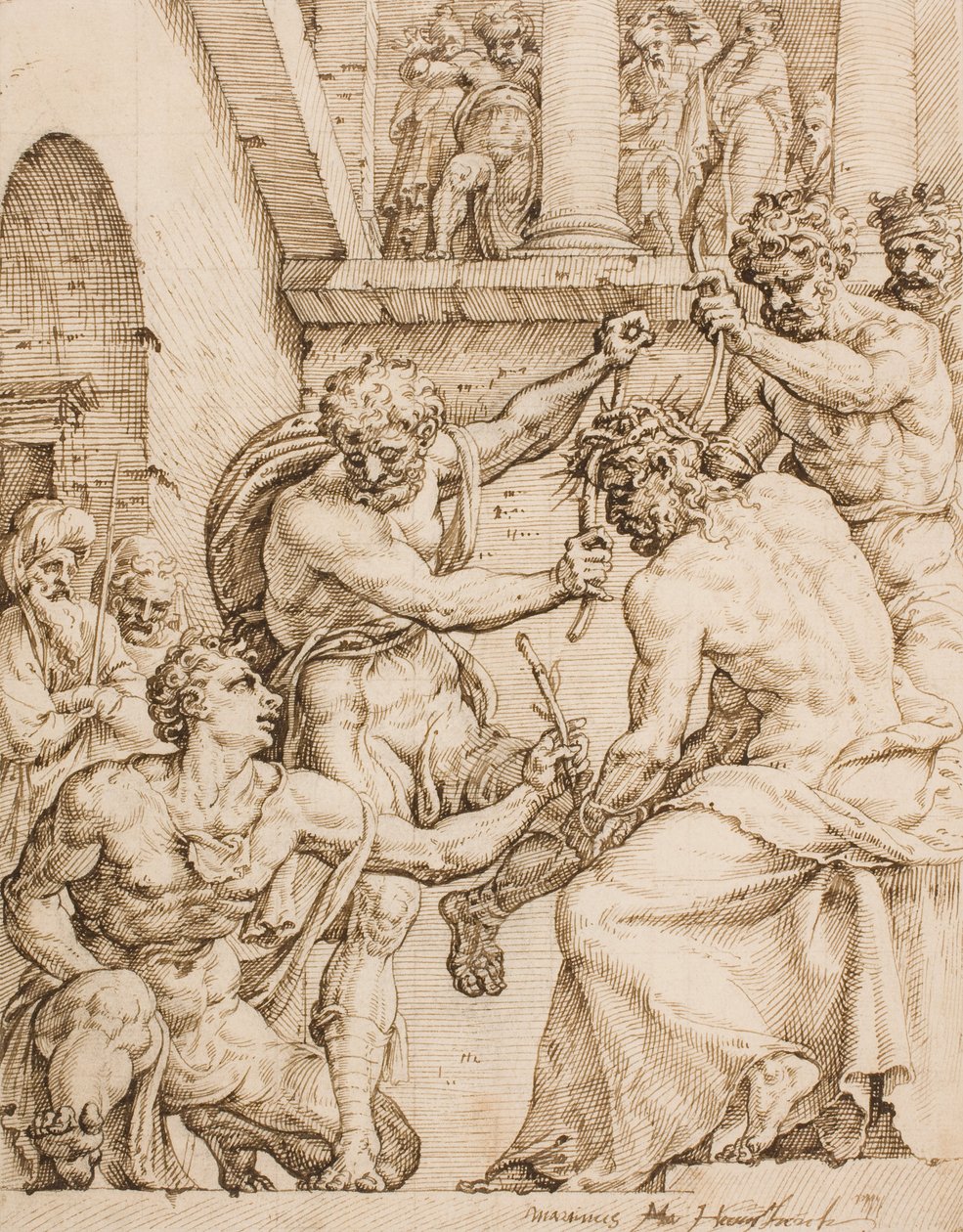 Cristo incoronato di spine da Maarten van Heemskerck