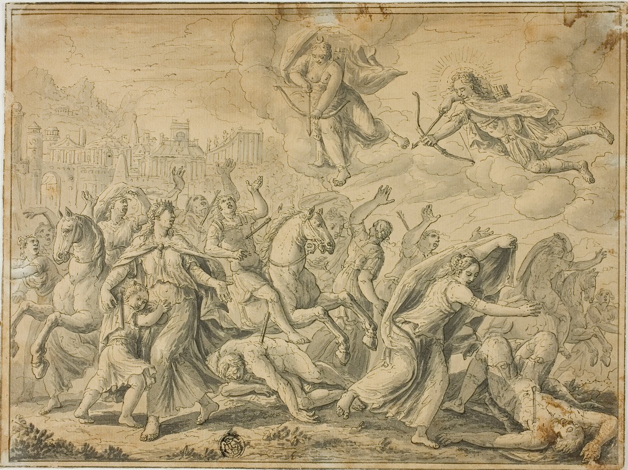 Morte dei figli di Niobe da Maarten de Vos