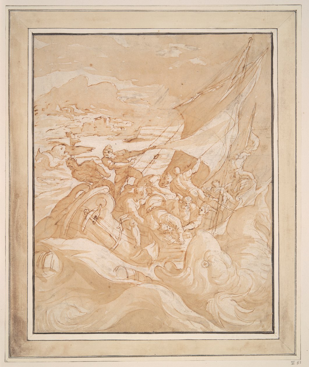 Giona gettato in mare da Maarten de Vos