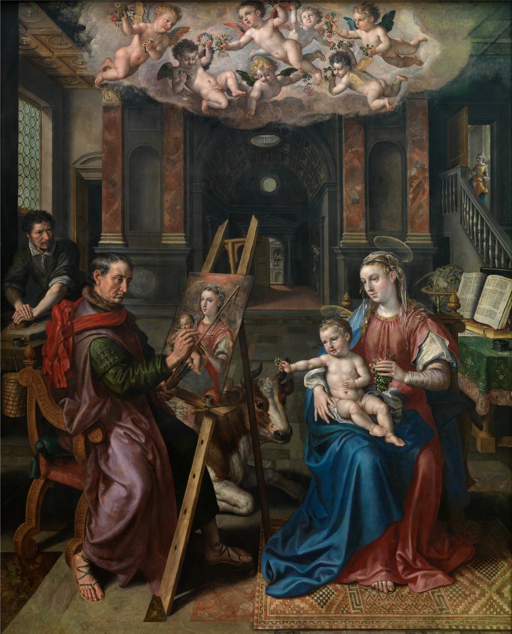 San Luca che dipinge la Vergine da Maarten de Vos