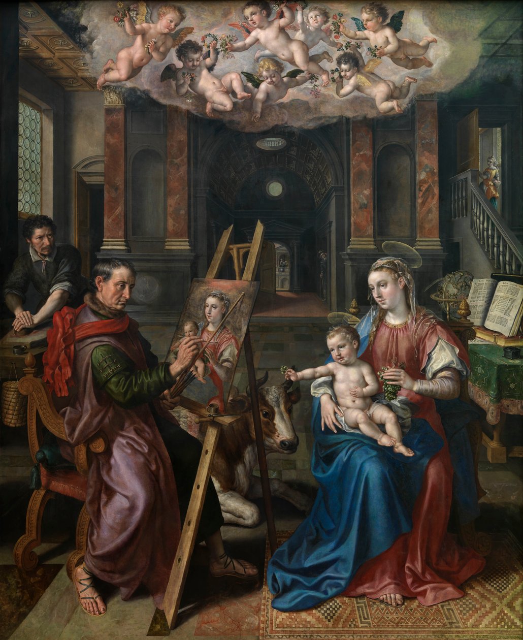 San Luca che Dipinge la Vergine da Maarten de Vos