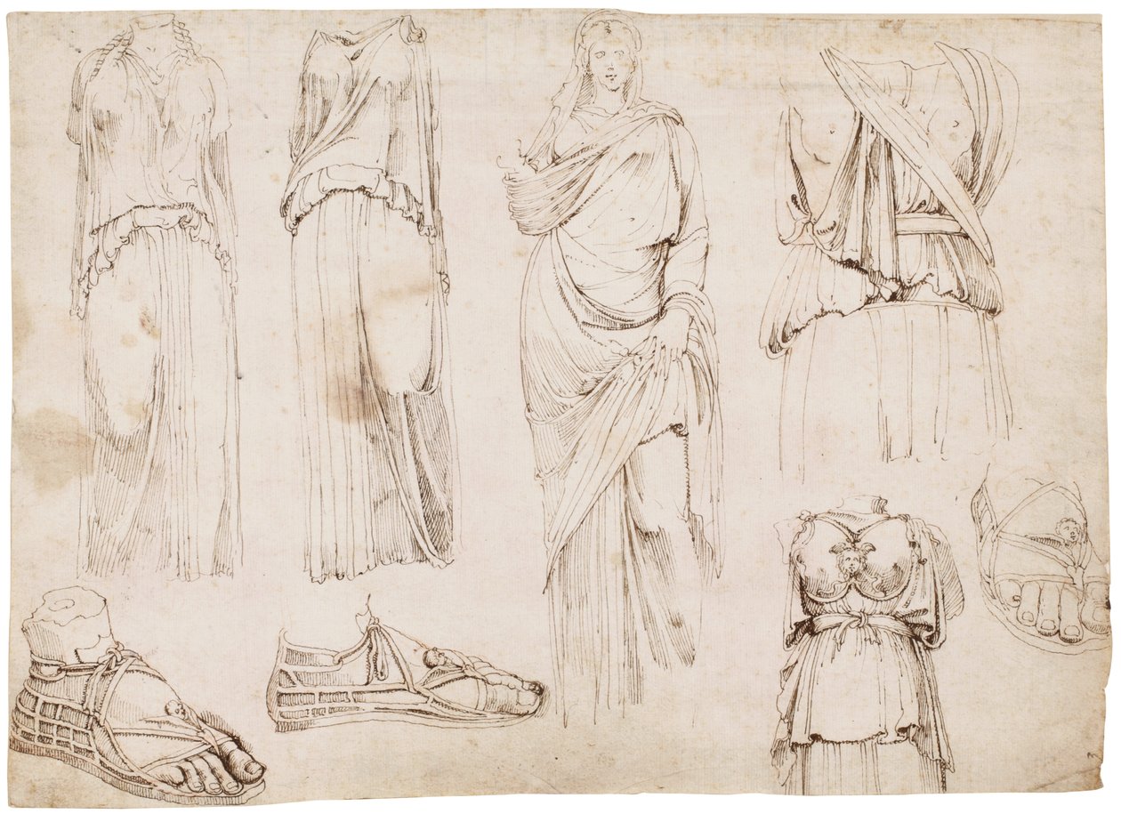Figure femminili e sandali, c.1498-1574 da Maarten van Heemskerck (circle of)