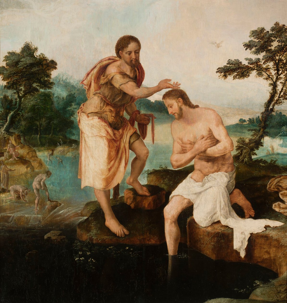Battesimo di Cristo (Mt 3, 13-17; Mc 1, 9-11; Lc 3, 21-22) da Maarten van Heemskerck