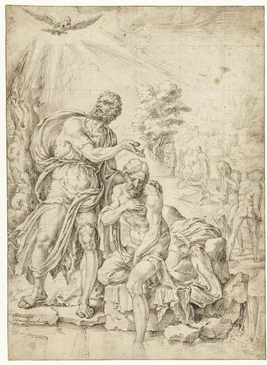 Battesimo di Cristo da Maarten van Heemskerck