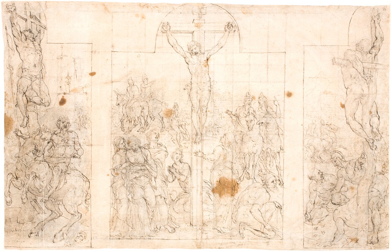 Studio preliminare per un trittico raffigurante la crocifissione da Maarten van Heemskerck