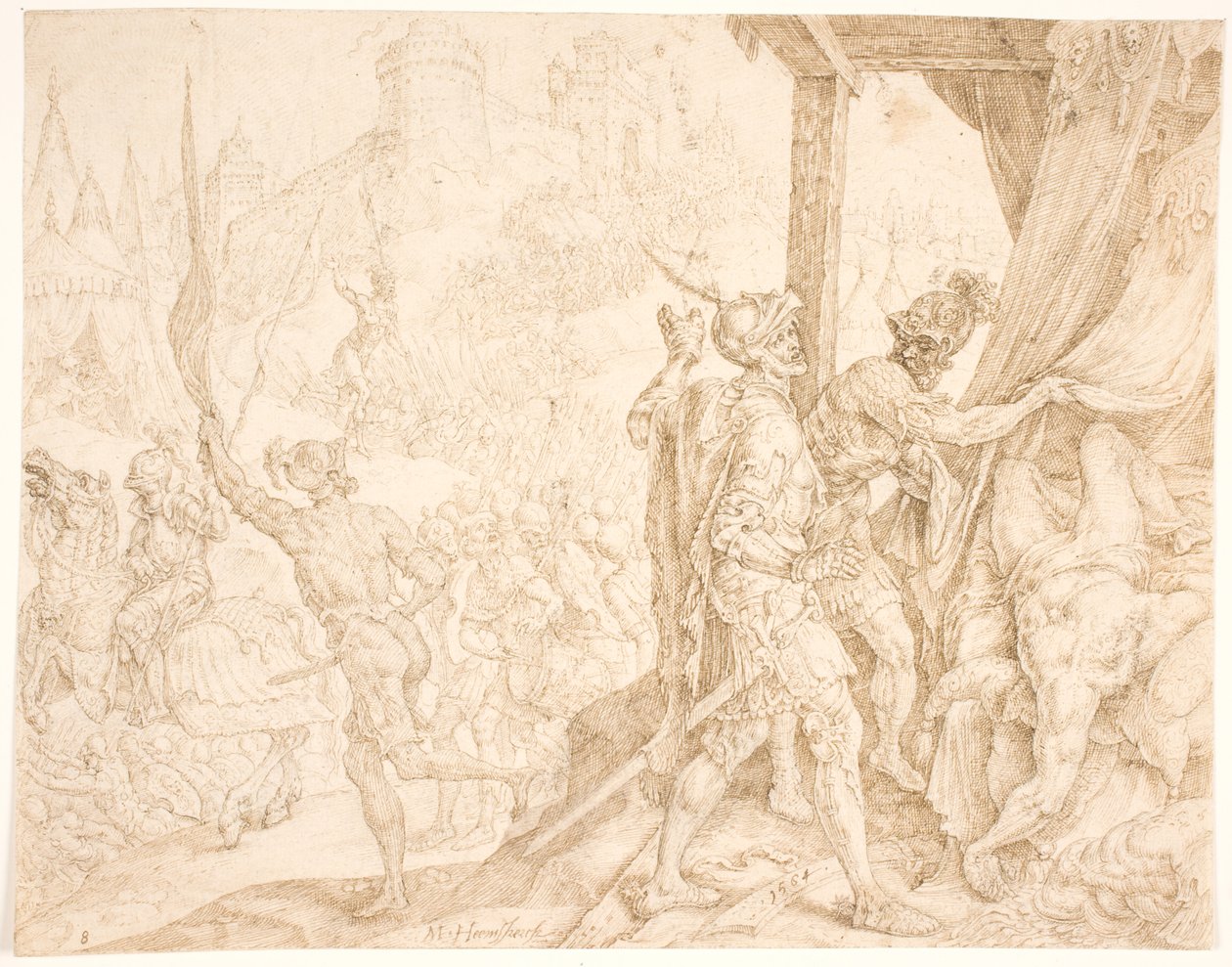 Il corpo di Oloferne trovato da Bagoa da Maarten van Heemskerck