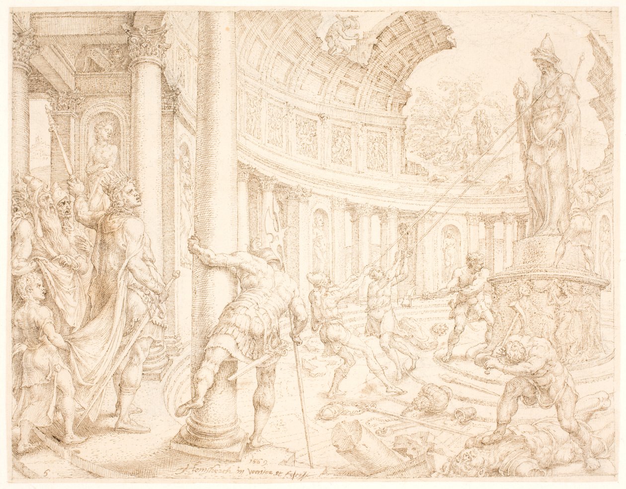 Giosia ordina che le statue di Astarte, Kemosh e Milkom siano abbattute e scolpite da Maarten van Heemskerck